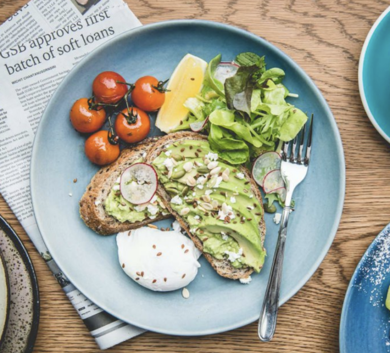 toast with avocado spread and poached egg